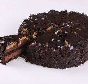 Dark Chocolate Profiterol Cake
